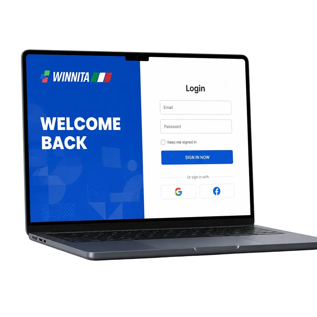 Schermata di login Winnita