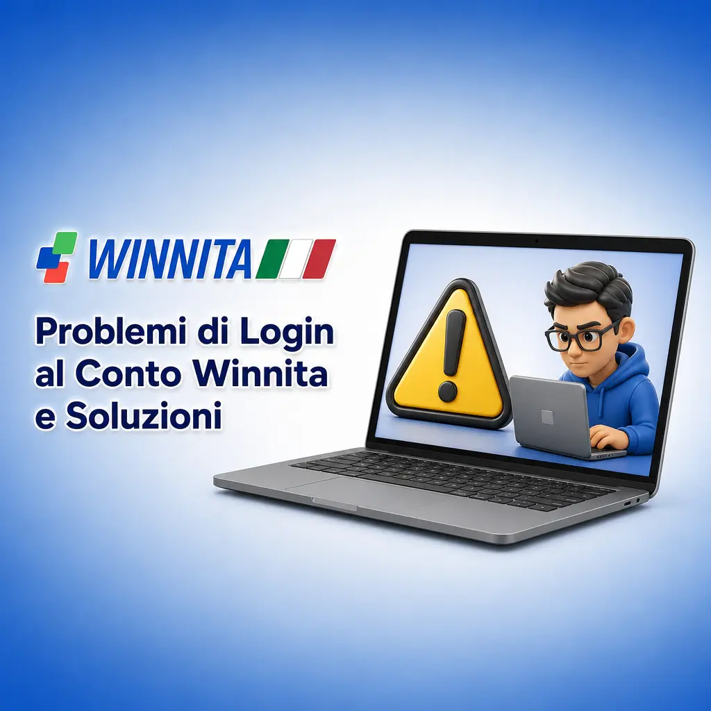 Schermata di accesso al conto Winnita